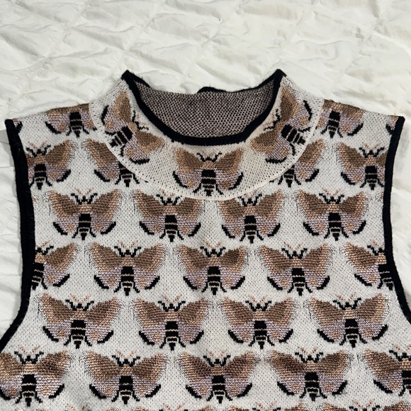 Maeve Black and Brown Bee Pattern Tank Top - Picture 4 of 5